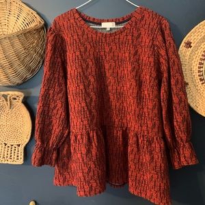 Ro & De Anthropologie Peplum top